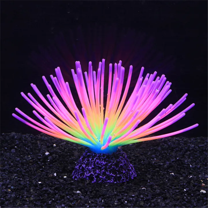 Silicone For Home Aquarium Decor Fake Water Grass Rainbow Sea Urchin