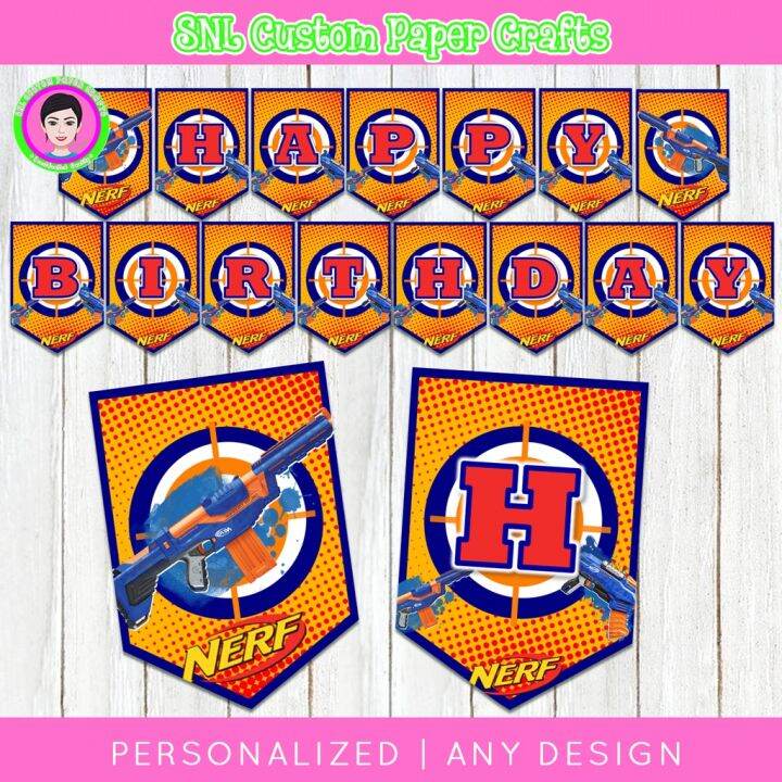 Nerf Banner Happy Birthday Customized | Lazada PH