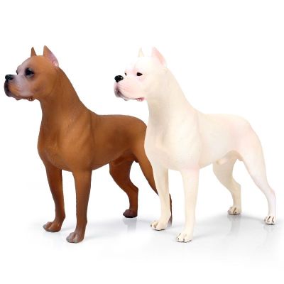 Childrens solid simulation model of wildlife dogo pet dog Argentina mastiff bulldog toys furnishing articles