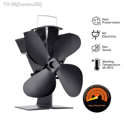 ▫ hanmu56 Calor alimentado fogão ventilador lareira log queimador de madeira silencioso economia energia eco-ventilador aquecedor distribuição calor eficiente 4 lâminas