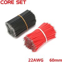 200pcs/set Tin-Plated Breadboard Jumper Cable Wire 6cm 22AWG For Arduino Red Black Color Flexible Two Ends PVC Wire Electronic Wires Leads Adapters