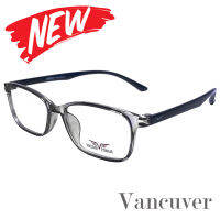 Fashion กรอบแว่นตา สำหรับตัดเลนส์ แว่นสายตา แว่นตา รุ่น Vancuver 3212 C-8 สีเทาใส ทรงเหลี่ยม ขาข้อต่อ วัสดุพลาสติกพีซีเกรดเอ เบา เหนียว ไม่แตกหัก