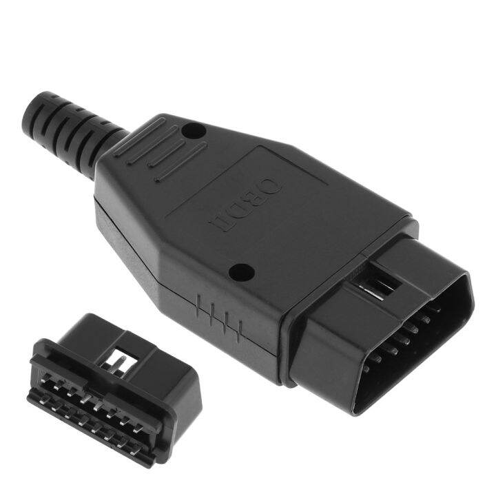 OBD2 Connector OBDII 16 Pin Adaptor OBD II Plug Connectors Male OBD ...