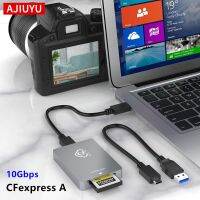 AJIUYU Cfexpress Type A เครื่องอ่านการ์ดอะแดปเตอร์ Gen2 USB3.1 10อะแดปเตอร์ Gbps USB USB Type C สำหรับ Windows Mac OS และกล้อง SLR Sony Canon Nikon