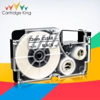 Label Maker XR-12X for Casio Label Tape Cartridge 12mm Black on Clear Compatible Tape for Casio KL-60L KL 880 KL-70e KL-100e