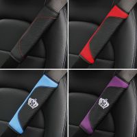 Car Seat Belt Cover Carbon Fiber Leather Crown Universal Auto Seat Belt Covers Shoulder Protection Car Accessories Interior Seat Covers