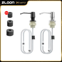 ZLOON 304อ่างล้างจานแยกผงซักฟอกสแตนเลสพร้อมน้ำยาล้างจานหลอดขยายยาวอ่างล้างมือเครื่องจ่ายสบู่เหลวสกัดเย็น