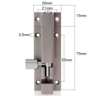 [Free ship] door lock bolt buckle anti-theft thickened bathroom wooden plug pin aluminum alloy