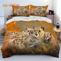 【hot】☊﹍☢ Tiger Leopard 3 Piece Comforter SetDuvet Cover Bed Set Quilt PillowcaseKing Size