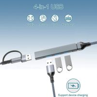 ✇ﺴ♟ Docking Station Reliable High Speed 4-in-1 USB 3.0 Type-c Splitter Docking Hub Gadget for Home Docking Hub Expansion Dock