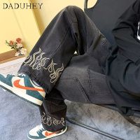 DaDuHey American High Street Oversize Jeans I Mens Ins Fashion Brand Autumn Loose Straight Casual PantsTH