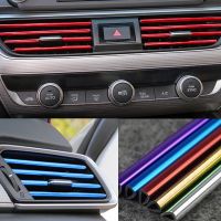 10PCS 20cm Car Air Conditioner Outlet U Moulding Trim Strips Styling Door Protector