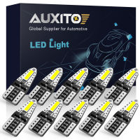 AUXITO 10Pcs Canbus T10 Led 194 168 2835 501 W5W ไฟ Led หลอดไฟไม่มีข้อผิดพลาดรถยนต์โดมใบอนุญาตไฟส่องแผนที่หลอดไฟท้ายรถ