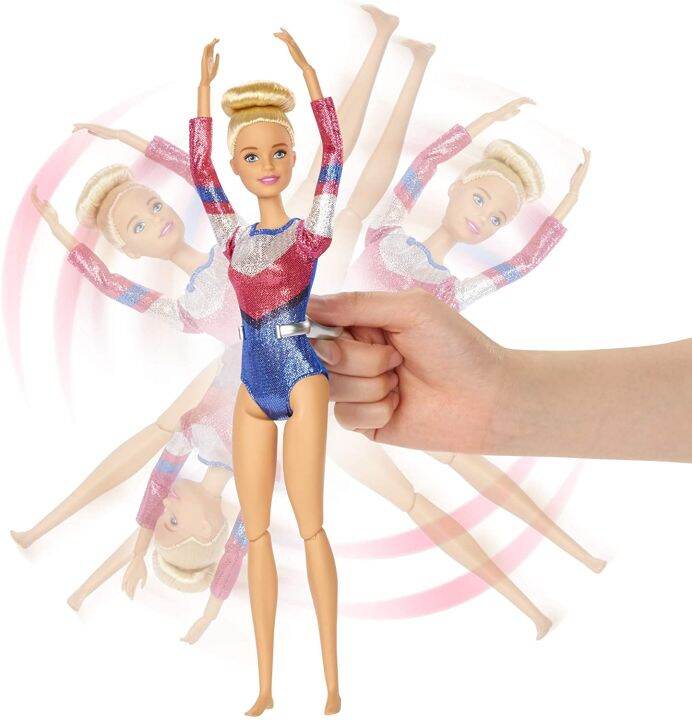 original-barbie-gymnastics-balance-beam-barbie-doll-for-girls-accessories-with-twirling-kid-toys-for-children-sports-bjd-playset