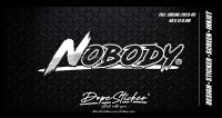 สติ๊กเกอร์สะท้อนแสง กันน้ำ ติดรถยนต์ รถมอเตอร์ไซค์ NOBODY