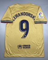 เสื้อบอล แฟนบอล บาร์เซโลน่า เยือน 2022-23 Barcelona Away พร้อมเบอร์ชื่อ 9 LEWANDOWSKI อาร์มลาลีก้า