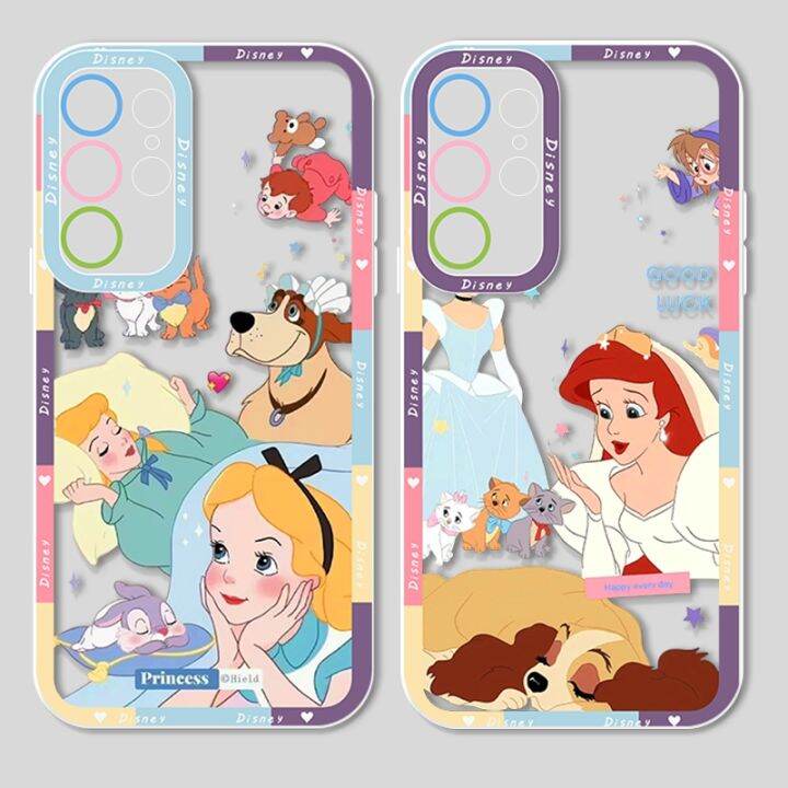 shine-electron-เจ้าหญิงดิสนีย์เคสโทรศัพท์โปร่งใสแฟชั่นสำหรับ-samsung-s23-s21-s20-pro-fe-a52-a23เฉียบ-a71ดวงตานางฟ้า
