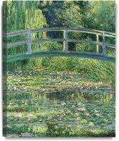 มัณฑนากรสะพานญี่ปุ่น Claude Monet ขั้นตอนก่อนทำศิลปะศิลปะบนผนังผ้าใบ Giclee สำหรับไอเดียของขวัญการตกแต่งบ้าน