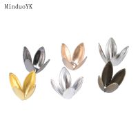 100Pcs/Lot 4 Leaves Flower Bead Caps Earrings Bracelet Findings Supplies 6mm Loose Spacer Apart End Bead Caps For Jewelry Making Beads