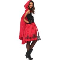 Little Red Riding Hood Costume Adult Cosplay Dress Fancy Party Nightclub Queen Halloween Fantasia Carnival Fairy Cosplay Costume