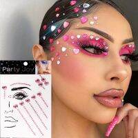 Eyes Face Makeup Temporary Tattoo Self Adhesive Color Crystal Diamond Jewels Stickers Festival Body Art Decorations Rhinestones Stickers