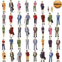 Evemodel 100pcs O Scale 1:43 Standing Painted Figures People Passenger 14 Different Poses P4311