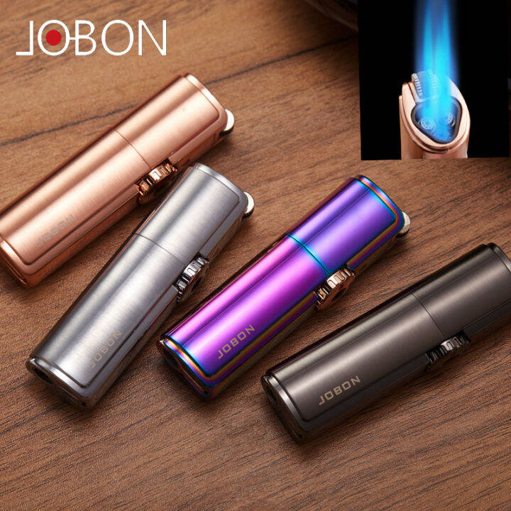 jobon-ซิการ์-triple-jet-เปลวไฟความปลอดภัยล็อคเทอร์โบไฟฉายไฟบดล้อฟลินท์เบาโดยไม่ต้องก๊าซบิวเทน