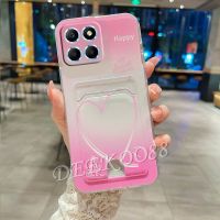 เคสสำหรับ Honor X6a X5 Plus 90 Lite Pro 5G X5 4G + กระเป๋าเก็บบัตรสีฟ้าคู่รักเคสสมาร์ทโฟน TPU กรอบโทรศัพท์ HonorX6a HonorX5 +