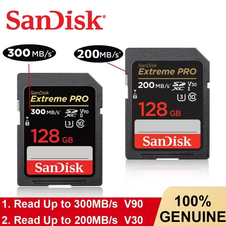 Sandisk Extreme PRO การ์ดหน่วยความจําแฟลช SD SDHC SDXC UHSII UHSI C10