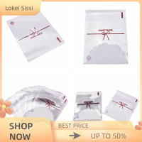 Lokei 100 pcs Lace self adhesive Cookie Candy แพคเกจของขวัญถุงกระดาษแก้ววันเกิด