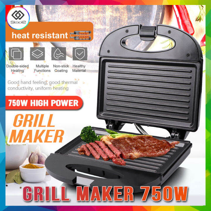Electric Toaster GRILL MAKER Non Stick Surface Toaster Baker 750W Griller Machine Lazada PH