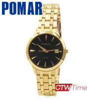 Pomar นาฬิกาข้อมือ สายสแตนเลส รุ่น PM63549GG04 (สีทอง / หน้าปัดดำ)