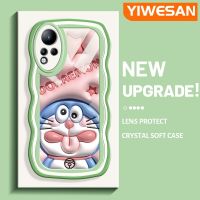 YIWESAN เคสสำหรับ Infinix Note 11เคสการ์ตูนลายดาวโดราเอมอนสีชมพูขอบคลื่นเคสมือถือกันกระแทกแบบใสนิ่มเคสโปร่งใสลายกล้องถ่ายรูปที่สร้างสรรค์ซิลิกาเจลฝาครอบป้องกัน