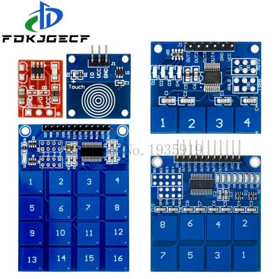 เซนเซอร์สวิตช์สัมผัสดิจิทัลแบบดิจิทัล TTP223/TTP224/TTP226/TTP229โมดูลกุญแจแบบสัมผัส1/4/8/16ช่องโมดูลกุญแจสัมผัสแบบ Capacitive TTP223B วงจรรวม