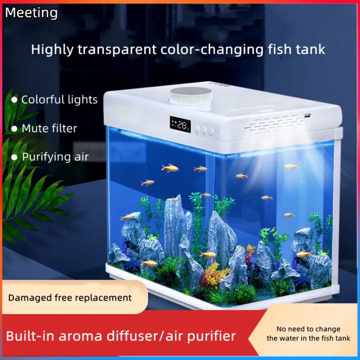 Circulating Air Aromatherapy Tank Without Water Change Desktop Aquarium ...