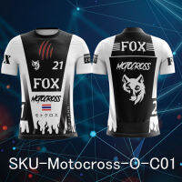 BAYZA เสื้อMotocross เสื้อมอเตอร์ไซต์พิมพ์ลาย เกรดพรีเมี่ยมระบายอากาศได้ดี เสื้อกีฬา เสื้อออกกำลังกาย C