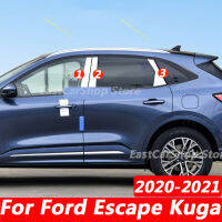 เสากลางเสาของตกแต่งขอบหน้าต่างโครเมี่ยม2020 2021สำหรับรถฟอร์ดเอสเคป Mk4 Kuga Mk3สแตนเลส