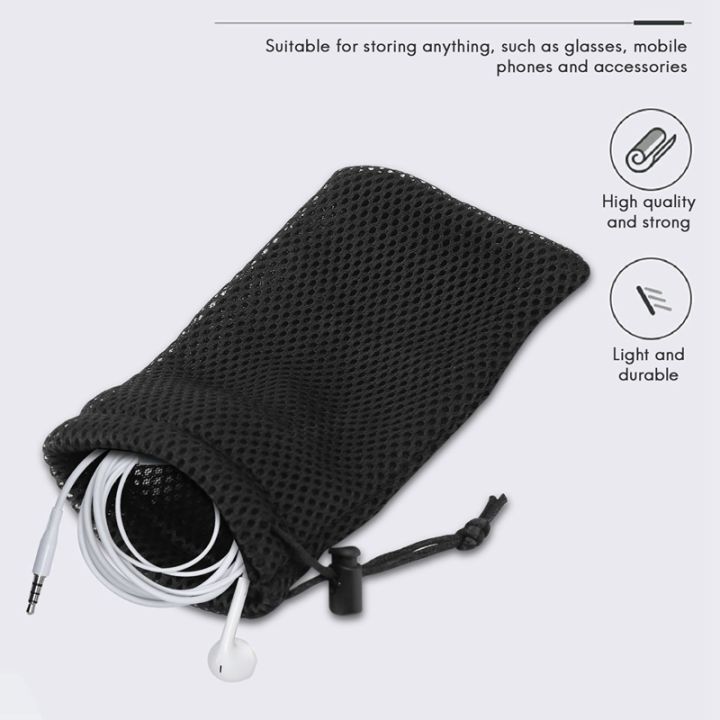 haweel-5-pack-nylon-mesh-drawstring-storage-pouch-bag-multi-purpose-travel-amp-outdoor-activity-pouch-for-cell-phone-sunglass-electronic-gadgets