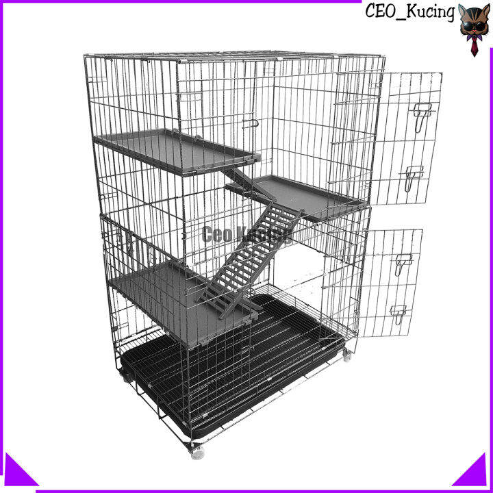 Sangkar Kucing 3 Tingkat 8810X / 3 Level Cat Cage / 36"(L) x 24"(W) x