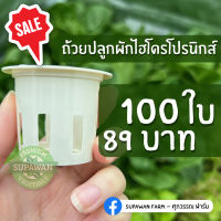 ถ้วยปลูกผักไฮโดรโปนิกส์ เกรด A สีขาว จำนวน 100 ชิ้น