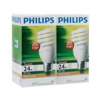 "ลดล้างสต๊อก"หลอดประหยัดไฟ 24 วัตต์ Warm White PHILIPS รุ่น TORNADO TWIN PACK E27 (แพ็ค 2 หลอด)**** ECO ลดทั้งร้าน ****