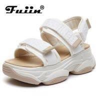 Fujin 6cm Women Sandals Cute Comfy Shoes Comfortable Ladies Slides Stylish Shoes Women Summer Shoes Open Toe Platform Sandals