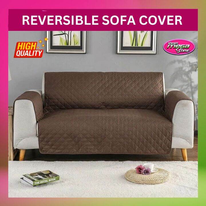 Efenem Mega Store l High Quality Sofa Cover with Armrest Reversible