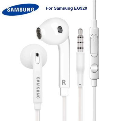 （A LOVABLE）ต้นฉบับสำหรับหูฟัง Samsung EO-EG920ในหูพร้อมสายลำโพงควบคุม3.5ชุดหูฟัง Mm ไมโครโฟนหูฟังออกกำลังกาย1.2เมตร