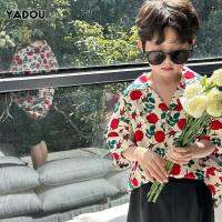 YADOU ชุดแฟชั่นใหม่ Boyswear ปกเสื้อทันสมัยแขนห้าจุดที่เรียบง่าย