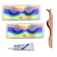 2 Pairs Natural Handmade False Eyelashes/Makeup Kit