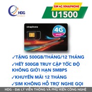 Miễn phí 1 năm SIM 4G Vinaphone U1500 tặng 500gb tháng 12 tháng không nạp