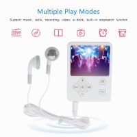 เครื่องเล่นวิดีโอ MP4 Hi-Fi หน้าจอ1.8in บางเฉียบพร้อมวิทยุแบบพกพา USB MP3เครื่องเล่นเพลงเล่นได้หลายโหมด