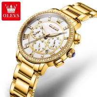 OLEVS 9976 Stainless Steel Band Watches For Women Quartz Fashion Waterproof Women Wristwatches