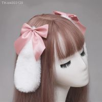 ♕❏✧ Kawaii Women Girls Hair Clip Cute Rabbit Bunny Plush Lop Ears Hairpin Candy Color Ribbon Bowknot Lolita Cosplay Hair Accessories
